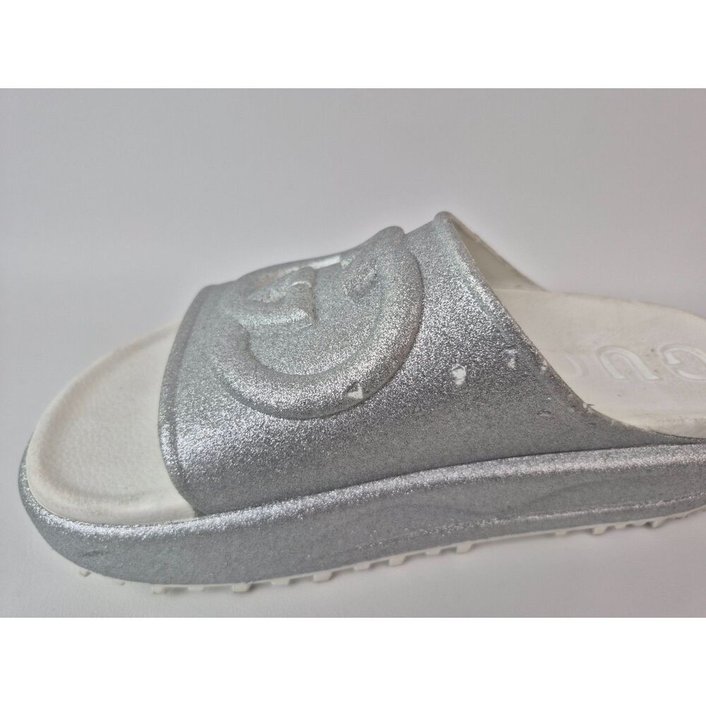 Gucci Miami Platform Slides Interlocking Gg Glitt… - image 3